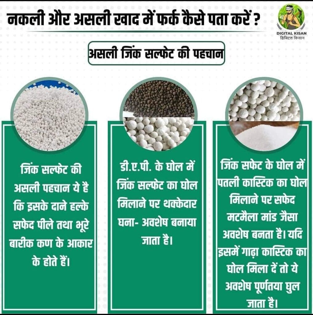 असली जिंक सल्फेट की पहचान