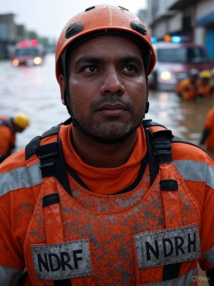 NDRF teams carrying out rescue operations