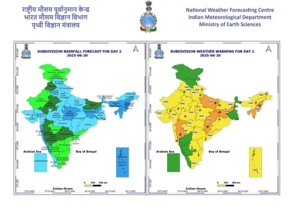 Countrywide weather forecast for June 20