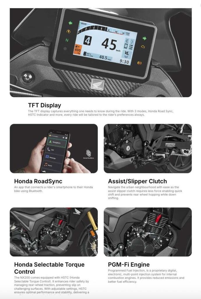 Honda NX200 Features That Drive Smart And Safe