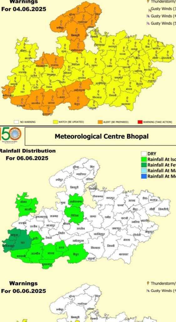 MP Weather Warning IMD June 4, 2025