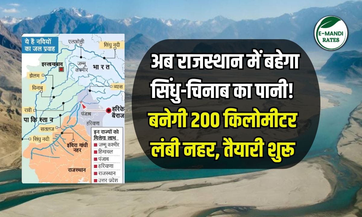 Plan to bring Indus-Chenab water to Rajasthan started
