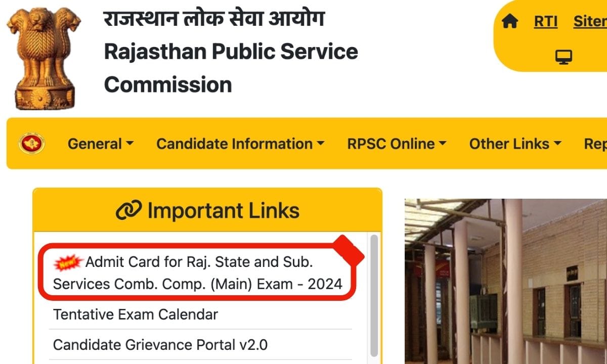RAS Mains Admit Card 2025