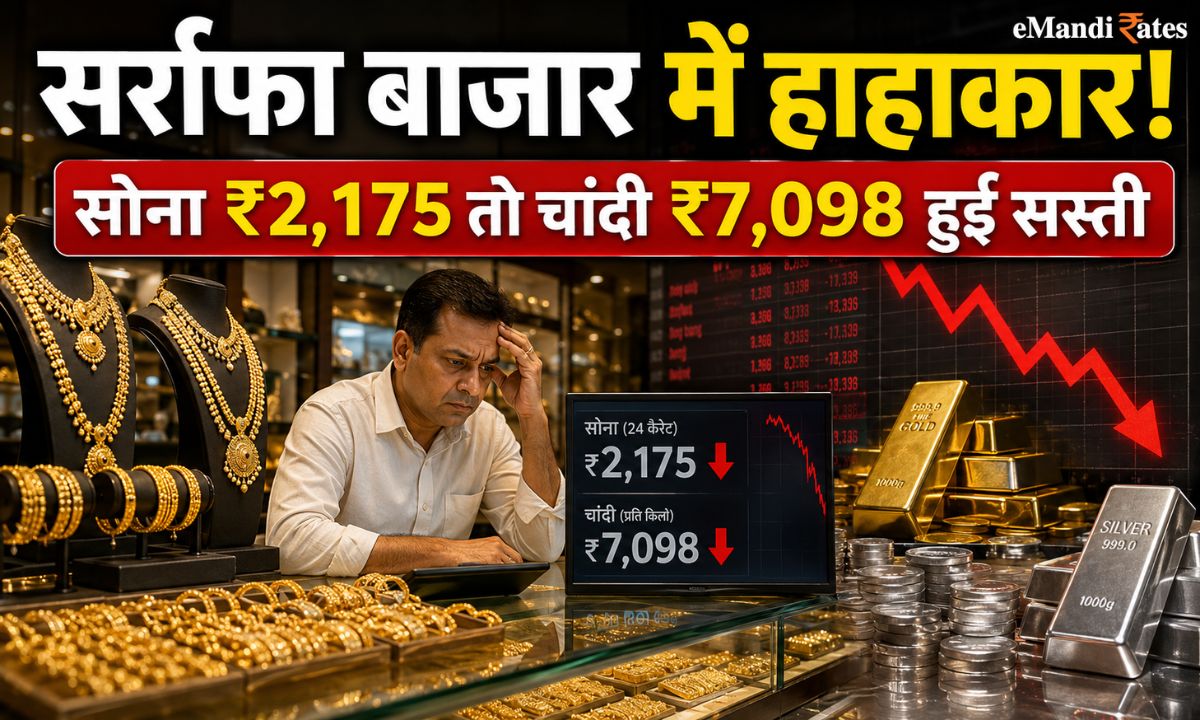 GOLD & SILVER CRASH! IBJA Gold Falls ₹2,175 and Silver Plunges ₹7,098